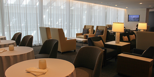The first-class section in the lounge is actually pretty small.
